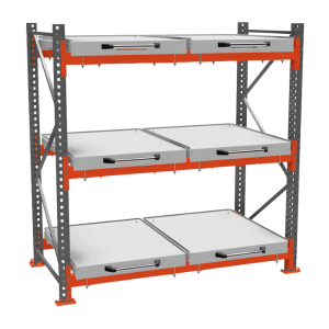 Стеллажи с выкатными платформами