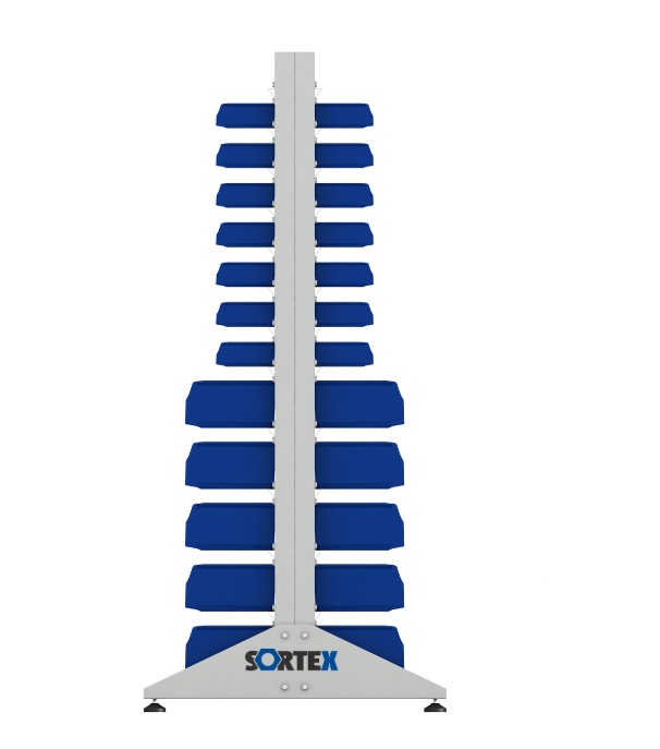 Детальное изображение Стеллаж для пластиковых лотков SORTEX двухсторонний 1800x1000x800.04 - Купить