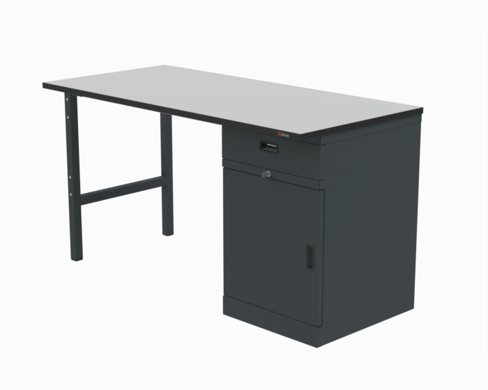 Детальное изображение Стол рабочий 1200х700 мм серии 41.Т с тумбой С1 - Купить