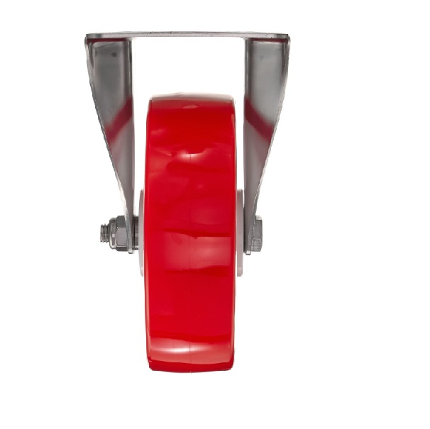 Детальное изображение Колесо Стелла-техник 6902-150 неповоротное, диаметр 160мм, грузоподъемность 350кг, термопластичный полиуретан, полиамид, кронштейн из нержавеющей стали - Купить