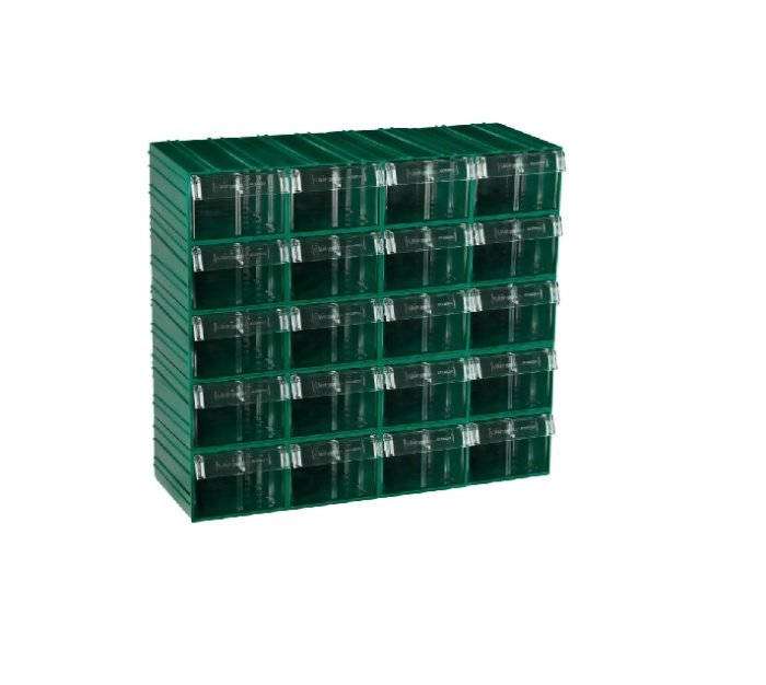Детальное изображение Пластиковый короб Стелла-техник C-2-К20-зеленый-прозрачный , 140х250х100мм, комплект 20 штук - Купить