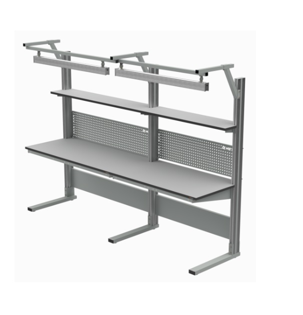 Детальное изображение Стол рабочий укороченный 1800x700 мм серии 41.СД (Цвет RAL7035) + 41А.СВ-120 - Купить