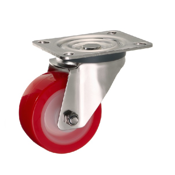 Детальное изображение Колесо Стелла-техник 6901-80 поворотное, диаметр 80мм, грузоподъемность 120кг, термопластичный полиуретан, полиамид, кронштейн из нержавеющей стали - Купить