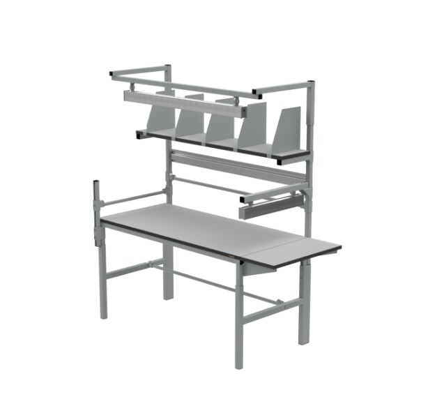 Стол рабочий 2000х900 мм серии Упаковочный Базовый ESD (цвет RAL7035) - Анонс изображение