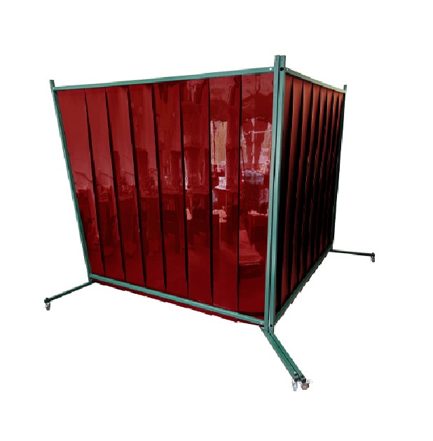 Детальное изображение Мобильная сварочная кабина «Скрин Локус» 2020х2020х2000 мм, цвет красный, ПВХ - Купить