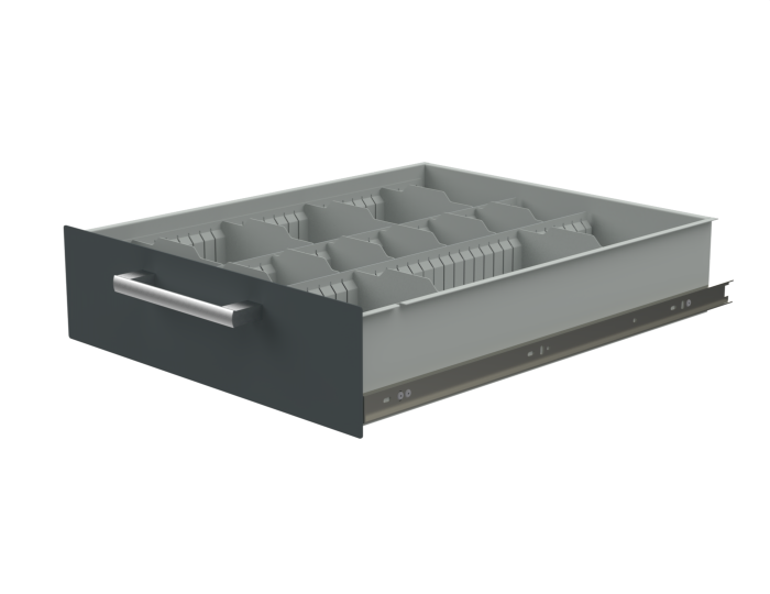 Детальное изображение Разделители для ящиков 400x100x505 мм (тип Б) фигурные (цвет RAL7035) - Купить