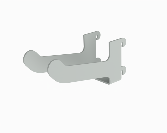 Детальное изображение Держатель двойной для крепления тяжелых инструментов 35х40х80 мм (цвет RAL7035) - Купить