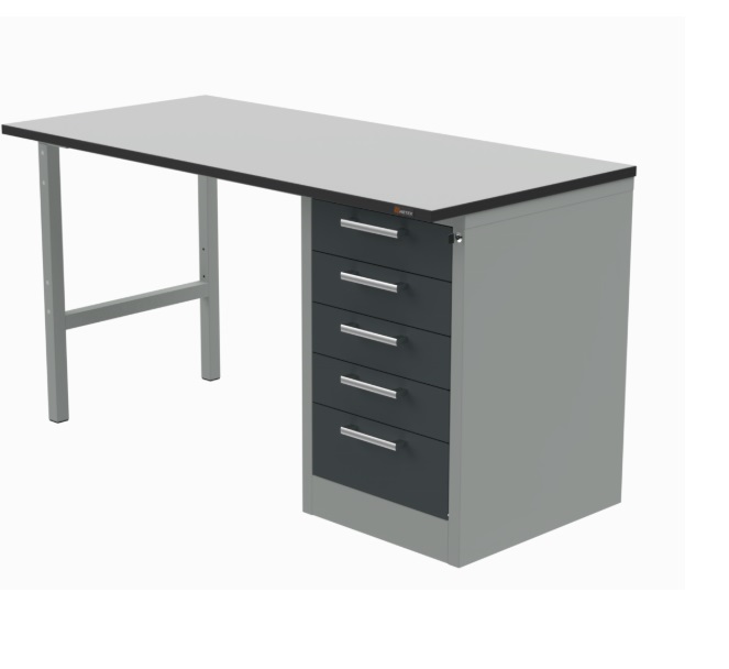 Детальное изображение Стол рабочий 1800x700 мм серии 41.Т с тумбой С5 ESD - Купить