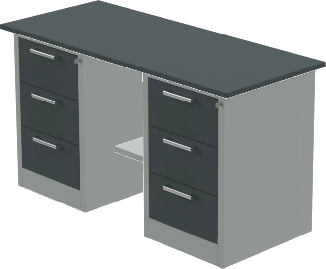 Детальное изображение Верстак 1500х630 мм с тумбой С3 и тумбой С3 тип 4 - Купить