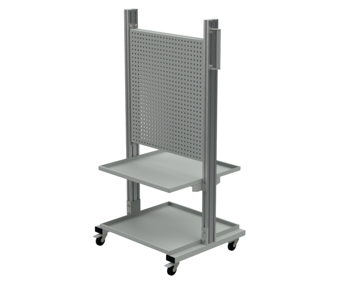 Детальное изображение Подкатная стойка для инструмента и оборудования 800x1600x690 мм (цвет RAL7035) - Купить