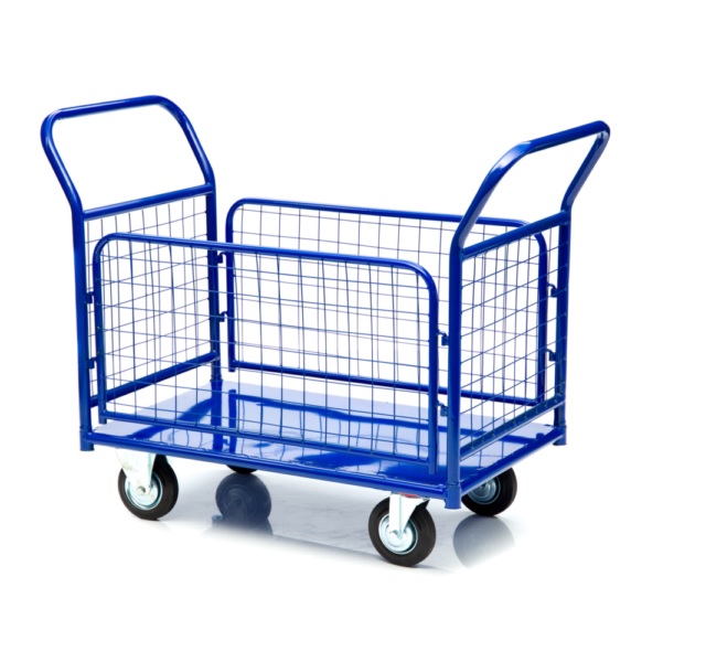 Детальное изображение Тележка платформенная Стелла-техник КПО-550С-200-И , с бортами, 800х1200мм - Купить