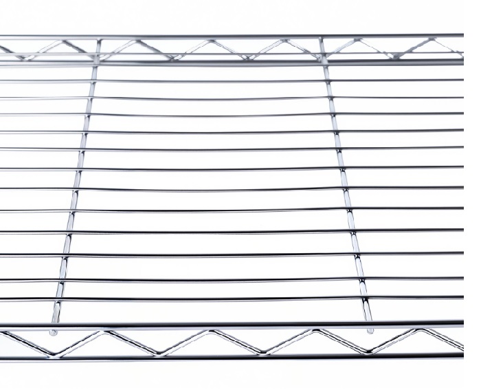 Детальное изображение Стеллаж сетчатый Стелла-техник СРС9035180П5Х , 900х350х1800 мм, 5 полок, цвет хром, нагрузка на полку 50 кг - Купить