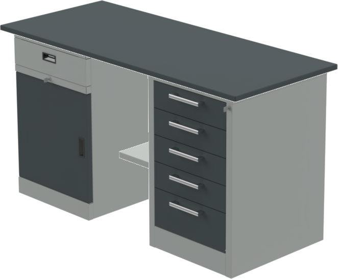 Детальное изображение Верстак 1800х630 мм с тумбой С1 и тумбой С5 тип 4 - Купить