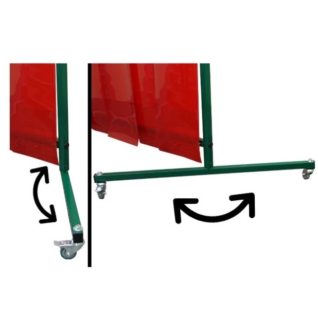 Детальное изображение Мобильная сварочная кабина «Скрин Локус» 2020х2020х2000 мм, цвет красный, ПВХ - Купить