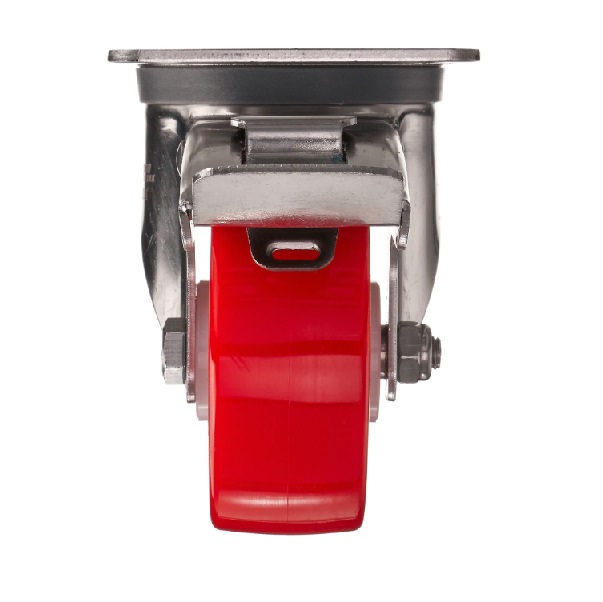 Детальное изображение Колесо Стелла-техник 6903-80 поворотное с тормозом, диаметр 80мм, грузоподъемность 120кг, термопластичный полиуретан, полиамид, кронштейн из нержавеющей стали - Купить