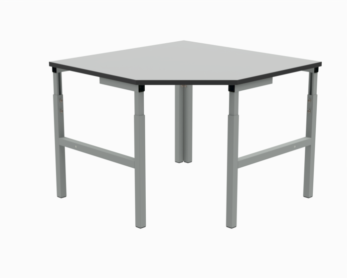Детальное изображение Угловой соединительный стол 700х1050х1050х700х500 мм (цвет RAL7035) - Купить