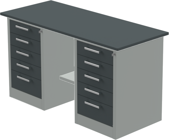 Детальное изображение Верстак 1800х630 мм с тумбой С5 и тумбой С5 тип 4 - Купить