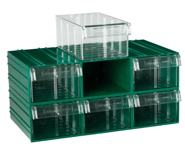 Детальное изображение Пластиковый короб Стелла-техник C-2-К20-зеленый-прозрачный , 140х250х100мм, комплект 20 штук - Купить