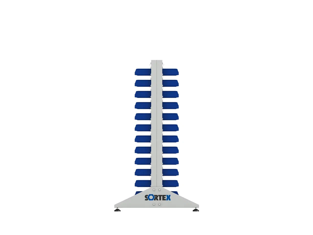 Детальное изображение Стеллаж для пластиковых лотков SORTEX двухсторонний 1500x1000x800.01 - Купить