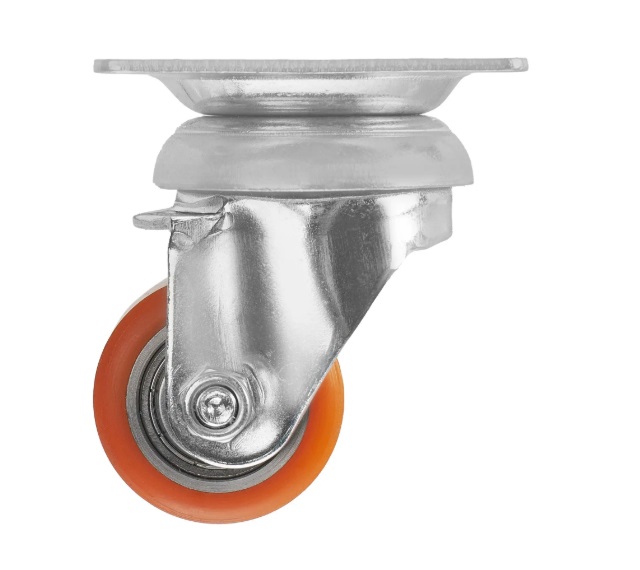 Детальное изображение Колесо Стелла-техник 1701-35 поворотное, диаметр 35мм, грузоподъемность 100кг, полиуретан, сталь - Купить