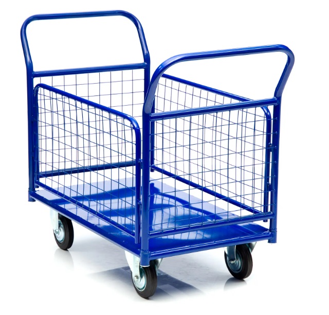 Детальное изображение Тележка платформенная Стелла-техник КПО-550С-150-И , с бортами, 800х1200мм - Купить