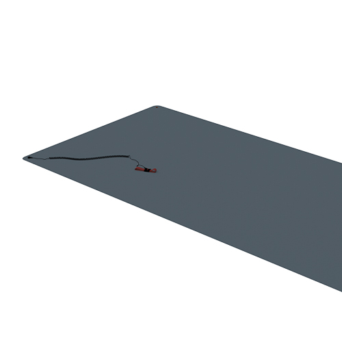 Детальное изображение Комплект настольный антистатический 600х900 мм (цвет серый);гарнитура коврик-земля - Купить