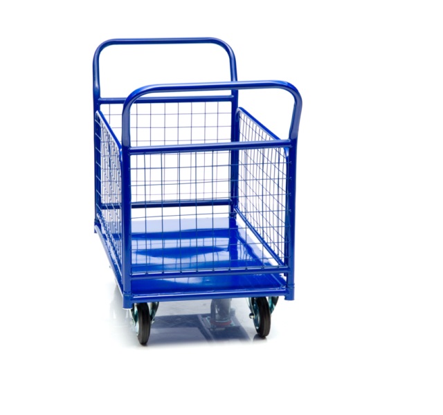 Детальное изображение Тележка платформенная Стелла-техник КПО-550С-200-И , с бортами, 800х1200мм - Купить