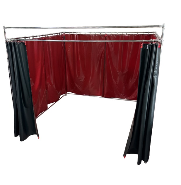 Детальное изображение Мобильная сварочная кабина «Скрин ШС» 2600х2600х2000 мм, цвет зеленый-красный - Купить