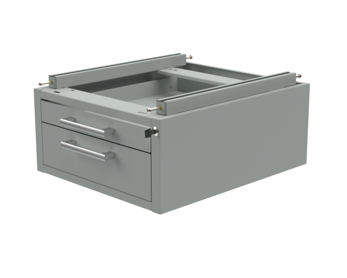 Детальное изображение Подвесная тумба на 2 ящика 490х233х580 мм ESD (цвет RAL7035/7012) - Купить