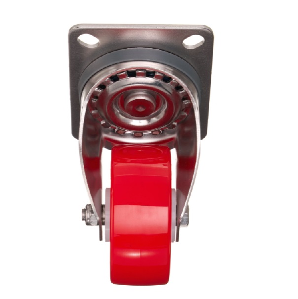 Детальное изображение Колесо Стелла-техник 6901-80 поворотное, диаметр 80мм, грузоподъемность 120кг, термопластичный полиуретан, полиамид, кронштейн из нержавеющей стали - Купить