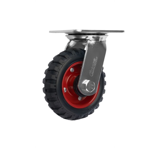 Детальное изображение Колесо Стелла-техник 5001-125 диаметр 125мм, грузоподъемность 120кг, резина, металл, поворотное - Купить