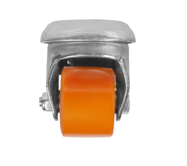 Детальное изображение Колесо Стелла-техник 1705-35 поворотное с тормозом и отверстием, диаметр 35мм, грузоподъемность 100кг, полиуретан, сталь - Купить