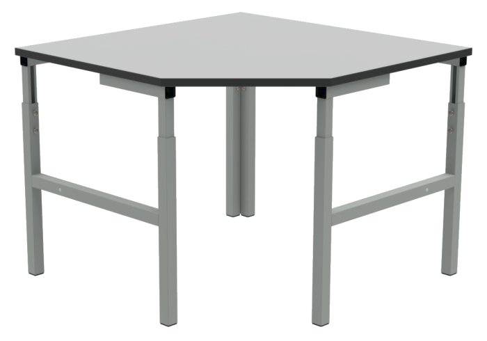 Детальное изображение Угловой соединительный стол 900х1250х1250х900х500 мм (цвет RAL7035) - Купить