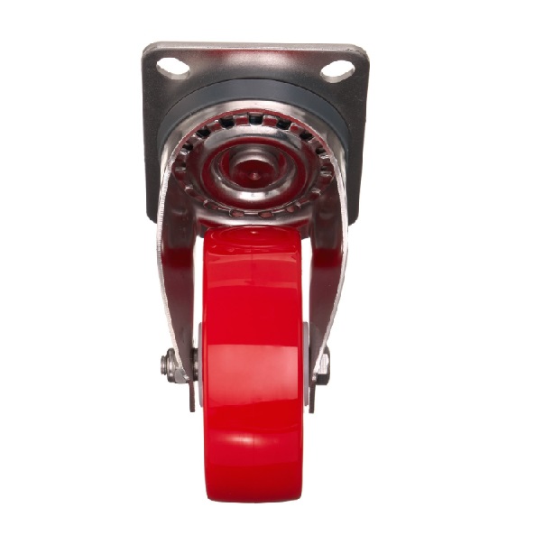 Детальное изображение Колесо Стелла-техник 6901-100 поворотное, диаметр 100мм, грузоподъемность 170кг, термопластичный полиуретан, полиамид, кронштейн из нержавеющей стали - Купить