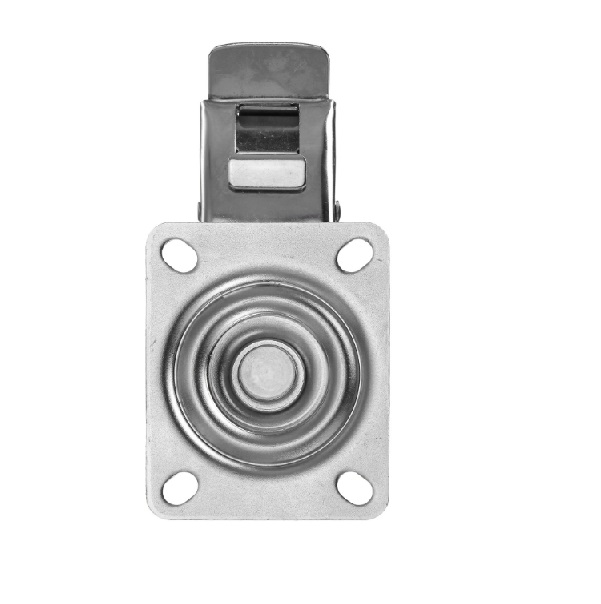 Детальное изображение Колесо Стелла-техник 6903-100 поворотное с тормозом, диаметр 100мм, грузоподъемность 170кг, термопластичный полиуретан, полиамид, кронштейн из нержавеющей стали - Купить