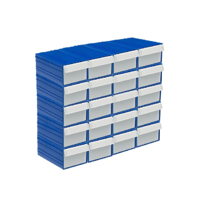 Детальное изображение Пластиковый короб Стелла-техник C-2-К20-синий-белый , 140х250х100мм, комплект 20 штук - Купить