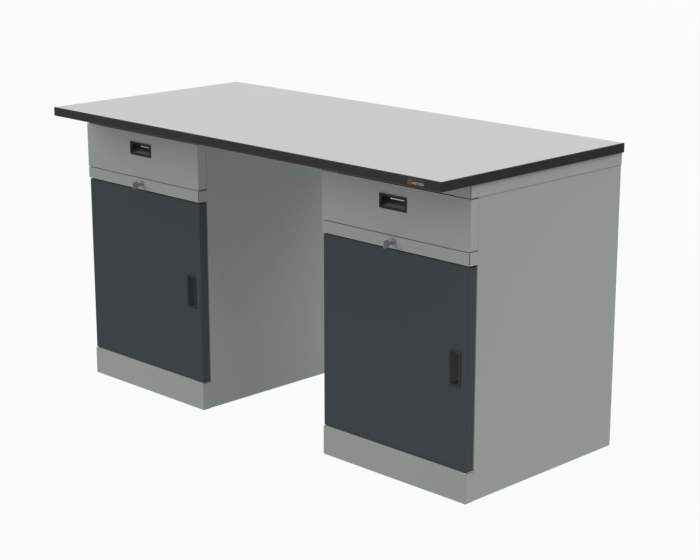 Детальное изображение Стол рабочий 1800x700 мм серии 41.Т с тумбой С1 и тумбой С1 ESD - Купить
