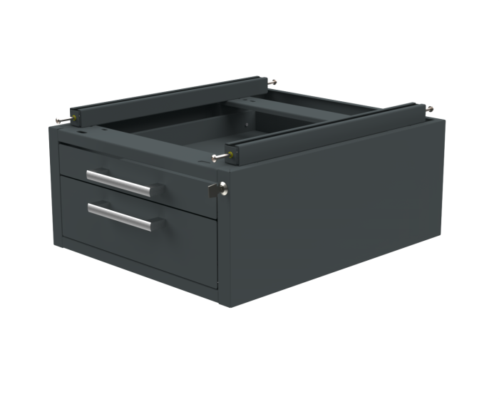 Детальное изображение Подвесная тумба на 2 ящика 490х233х580 мм ESD (цвет RAL7012) - Купить