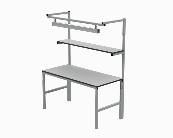 Детальное изображение Рабочее место в комплектации 1500х700 мм серии  41.БК1 (цвет RAL7035) + 41А.СВ-120 - Купить