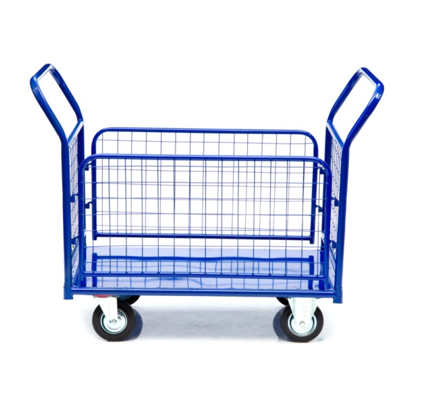 Детальное изображение Тележка платформенная Стелла-техник КПО-550С-200-И , с бортами, 800х1200мм - Купить