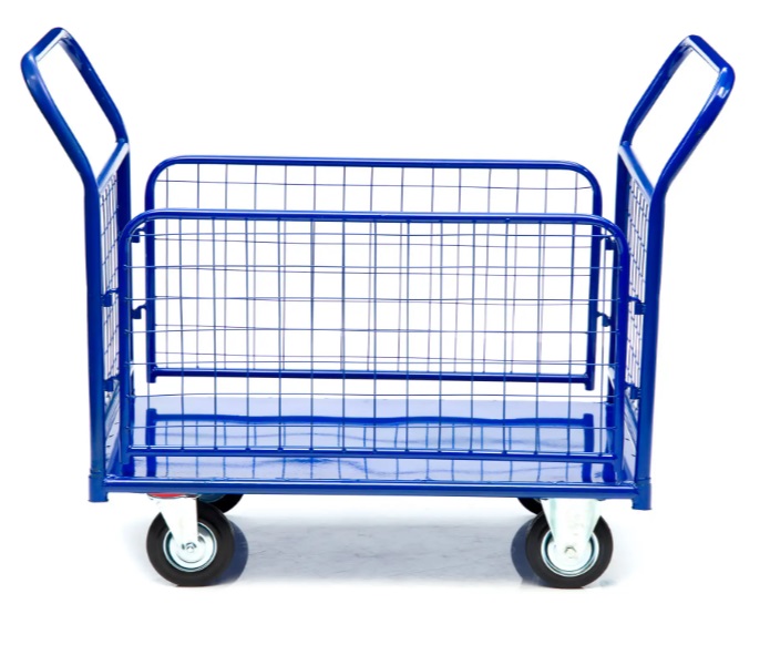 Детальное изображение Тележка платформенная Стелла-техник КПО-550С-150-И , с бортами, 800х1200мм - Купить