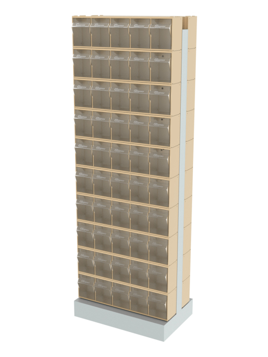 Детальное изображение Стойка бежевая двусторонняя напольная Стелла-техник 406-00-00-10-B (600х380х1650) - Купить