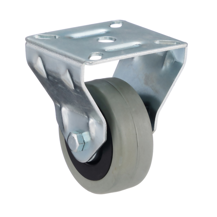 Детальное изображение Колесо Tellure Rota 375102 неповоротное, диаметр 60мм, грузоподъемность 50кг, серая резина, полипропилен - Купить