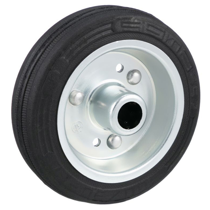 Детальное изображение Колесо Tellure Rota 533122 под ось, диаметр 100мм, грузоподъемность 80кг, черная резина, сталь - Купить