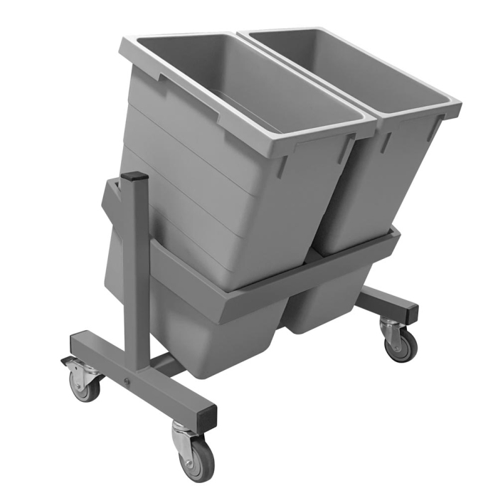 Детальное изображение Подкатная подставка держатель для 2-х контейнеров ПДК-2 - Купить