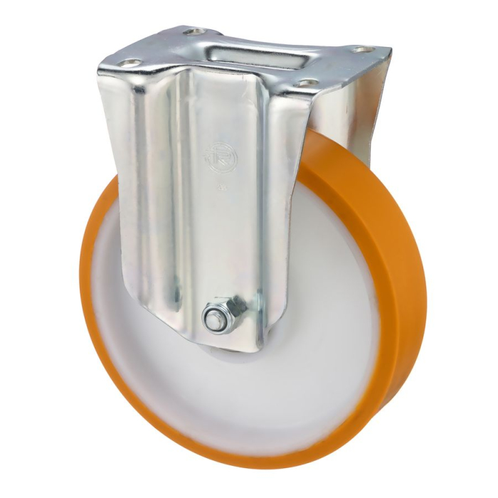 Детальное изображение Колесо Tellure Rota 665806 неповоротное, диаметр 200мм, грузоподъемность 500кг, полиуретан TR, полиамид 6 - Купить