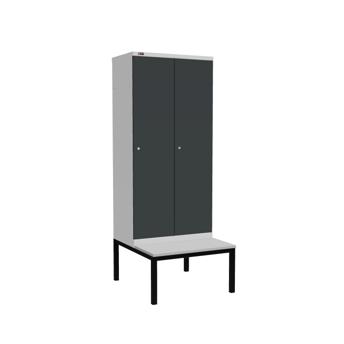 Детальное изображение Шкаф ДиКом УНО-421 (RAL 7038+RAL 7016) с подставкой-скамейкой - Купить