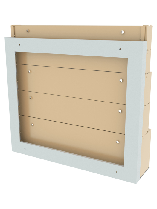 Детальное изображение Стойка бежевая настенная/настольная Стелла-техник 401-02-02-01-B (610х150х500) - Купить