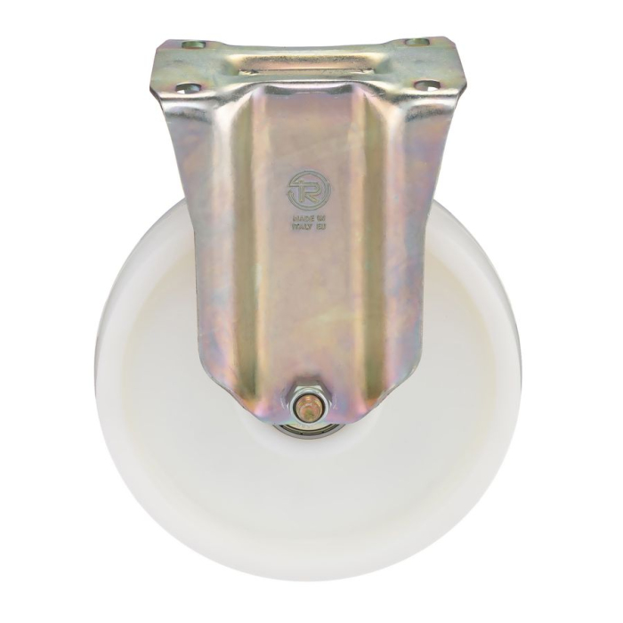 Детальное изображение Колесо Tellure Rota 685376 неповоротное, диаметр 200мм, грузоподъемность 750кг, полиамид, шариковый подшипник, усиленный кронштейн серии P - Купить