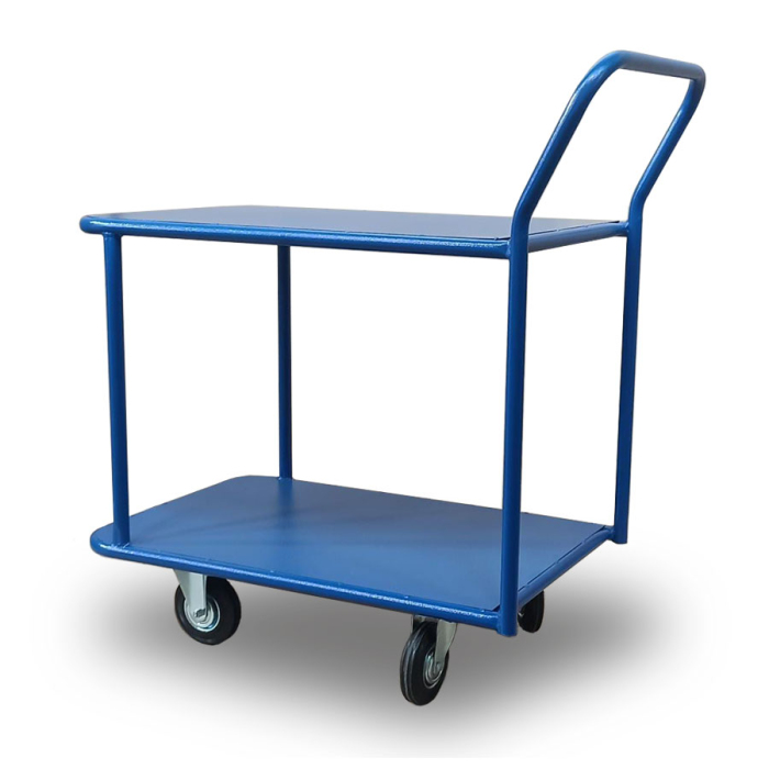 Детальное изображение Тележка платформенная Стелла-техник КП-2-М-200-И , 2-х ярусная, 700х1200мм, металл - Купить
